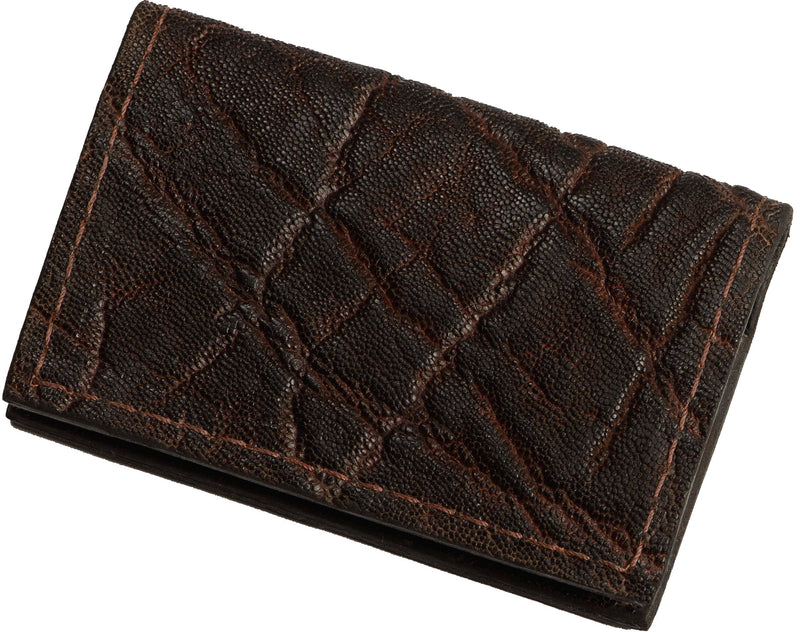 Dark Brown Elephant Credit Card & Business Card Wallet - Bullhide Belts