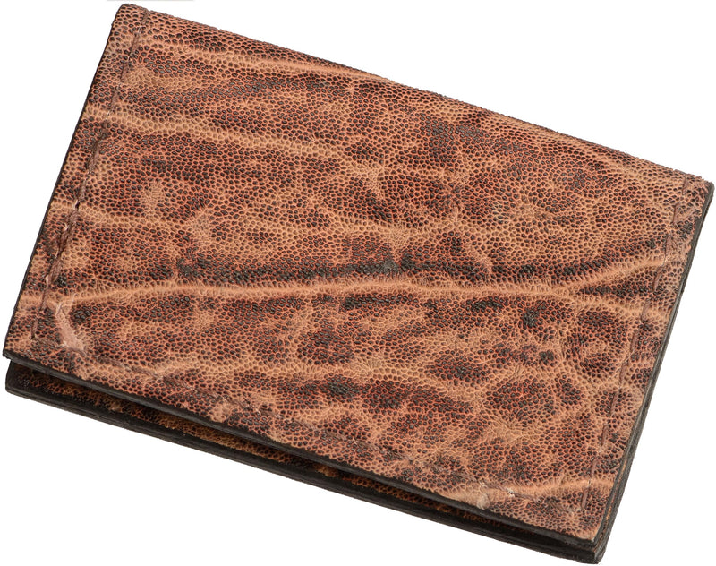 Rustic Brown Elephant Credit Card & Business Card Wallet - Bullhide Belts