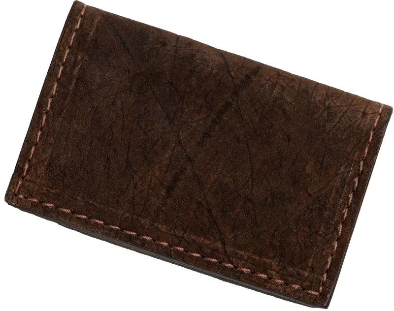 Brown Hippopotamus Credit Card & Business Card Wallet - Bullhide Belts
