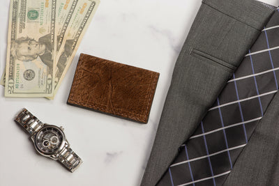 Tan Hippopotamus Credit Card & Business Card Wallet - Bullhide Belts