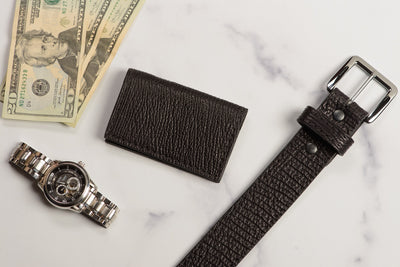 Black Shark Credit Card & Business Card Wallet - Bullhide Belts