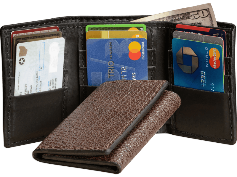 Brown Shark Trifold Wallet - Bullhide Belts