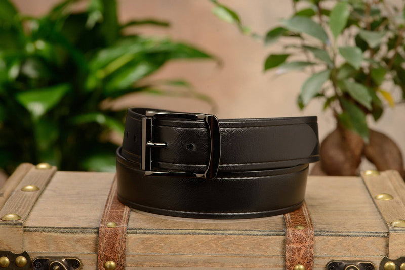 The Hercules Belt™ -  Black With Gunmetal Hercules Buckle 1.50" (H200) - Bullhide Belts