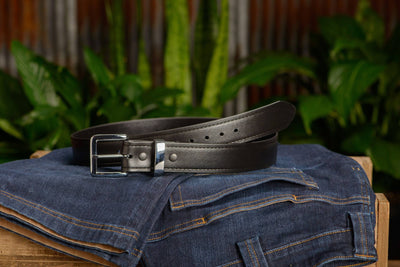 The Hercules Belt™ -  Black With Chrome Buckle And Keeper 1.50" (H300) - Bullhide Belts