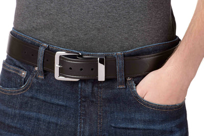 The Hercules Belt™ -  Black With Chrome Buckle And Keeper 1.50" (H300) - Bullhide Belts