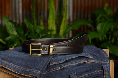 The Hercules Belt™ -  Black With Brass Buckle And Keeper 1.50" (H400) - Bullhide Belts