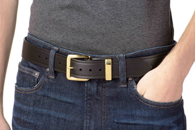 The Hercules Belt™ -  Black With Brass Buckle And Keeper 1.50" (H400) - Bullhide Belts