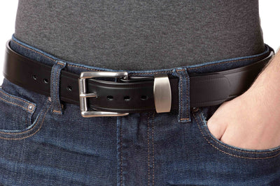 The Hercules Belt™ -  Black Max Thick With Stainless Buckle And Keeper 1.50" (H510BK) - Bullhide Belts