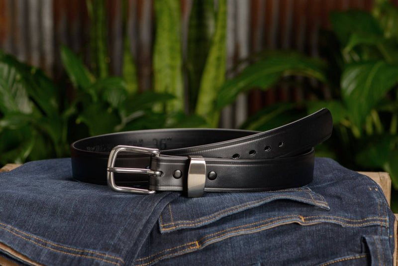 The Hercules Belt™ -  Black Max Thick With Stainless Buckle And Keeper 1.50" (H530BK) - Bullhide Belts