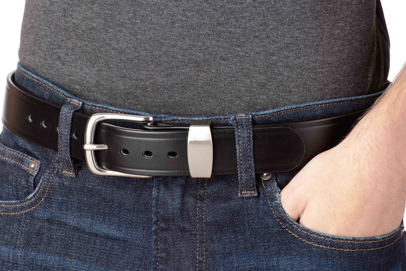 The Hercules Belt™ -  Black Max Thick With Stainless Buckle And Keeper 1.50" (H530BK) - Bullhide Belts