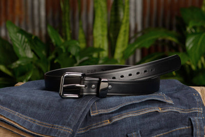 The Hercules Belt™ -  Black Max Thick With Gunmetal Buckle And Keeper 1.50" (H560BK) - Bullhide Belts