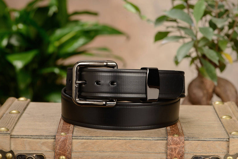 The Hercules Belt™ -  Black Max Thick With Gunmetal Buckle And Keeper 1.50" (H560BK) - Bullhide Belts