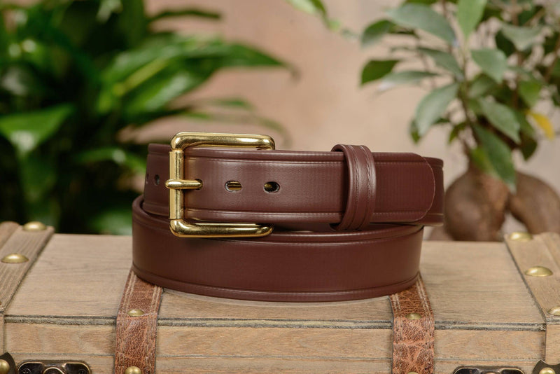 The Hercules Belt™ -  Brown Max Thick With Brass Buckle 1.50" (H505BR) - Bullhide Belts