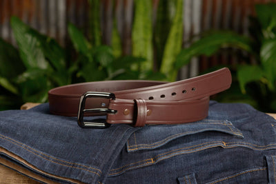 The Hercules Belt™ -  Brown Max Thick With Gunmetal Buckle 1.50" (H550BR) - Bullhide Belts