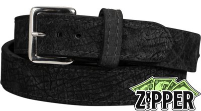 Black Hippopotamus Money Belt With 25" Zipper - Bullhide Belts