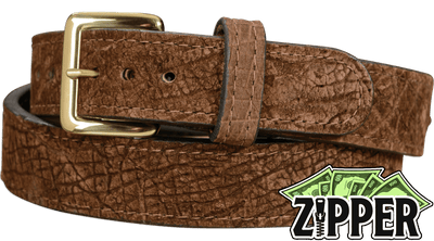 Tan Hippopotamus Money Belt With 25" Zipper - Bullhide Belts