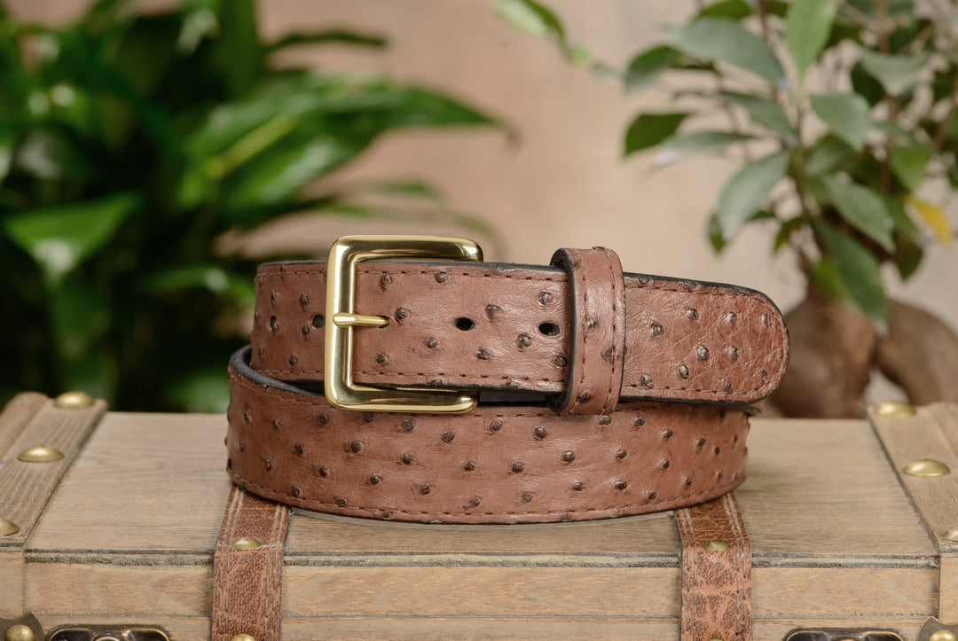 ostrich dress belt Ostrich Embossed Reversible Belt