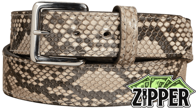 Python Snakeskin Money Belt With 25" Zipper - Bullhide Belts