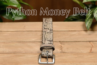 Python Snakeskin Money Belt With 25" Zipper - Bullhide Belts