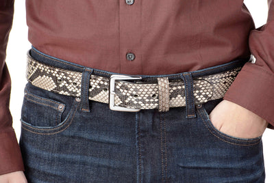 Python Snakeskin Money Belt With 25" Zipper - Bullhide Belts