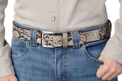 Python Snakeskin Money Belt With 25" Zipper - Bullhide Belts