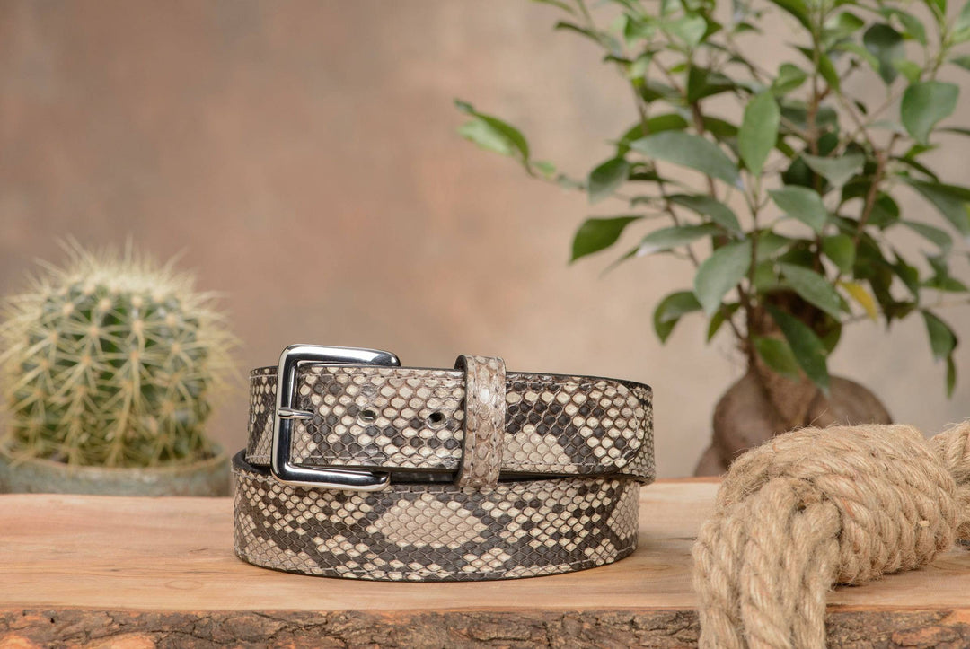 Men's Python Snakeskin Leather Belt – BullhideBelts.com