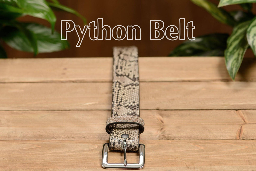 小物 Real Python leather belt Men's Python Snakeskin Leather Belt – BullhideBelts.com