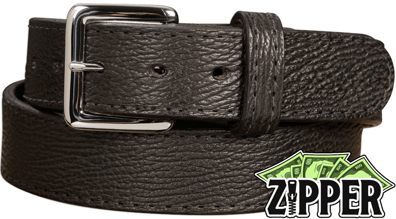 Black Shark Money Belt With 25" Zipper - Bullhide Belts