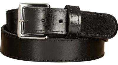 Mens Black Leather Belt Non-Stitched - The Commander 1.25" BullhideBelts.com Mens Black Leather Belt Non-Stitched - The Commander 1.25" BullhideBelts.com