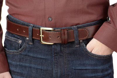 Brown Water Buffalo Money Belt With 25" Zipper - Bullhide Belts