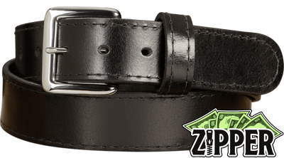 Black Water Buffalo Money Belt With 25" Zipper - Bullhide Belts